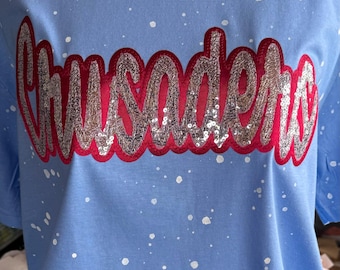 Custom school tshirt, custom mascot shirt, sparkle tee, custom football mom shirt, custom baseball mom shirt