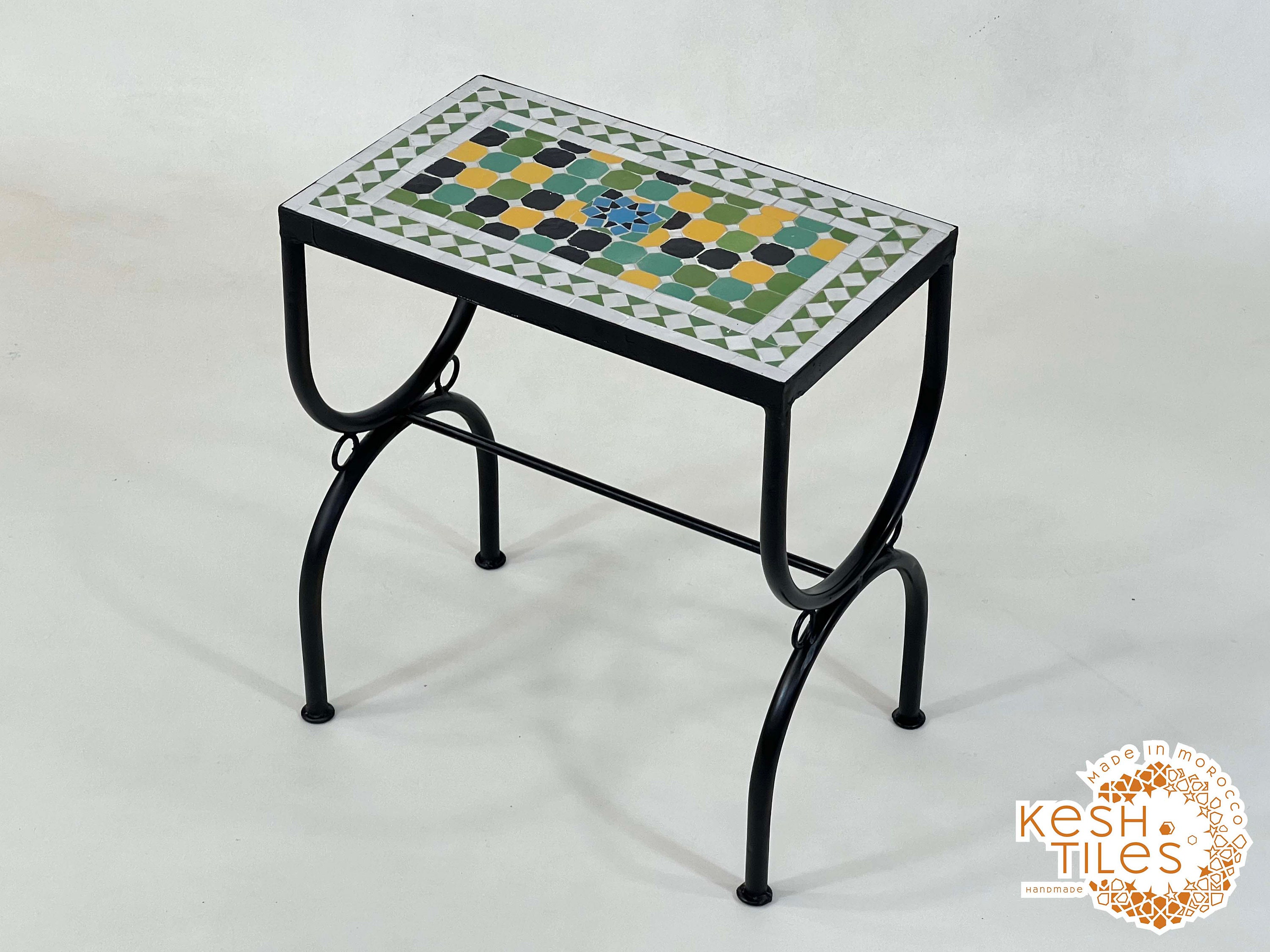 AUTHENTIC MOSAIC TABLE, Handmade Rectangular Colorful Table