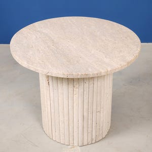 MINIMALIST TRAVERTINE TABLE , Custom Made Off White Travertine Table, Indoor Marble Coffee Table, Natural Stone Table For Home Furniture.