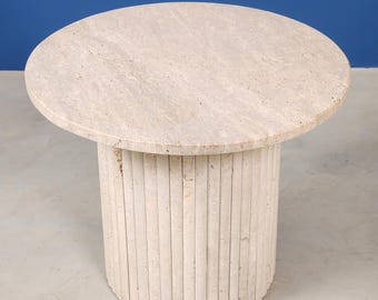 Handmade Travertine Coffee Table: Natural Stone Accent Table
