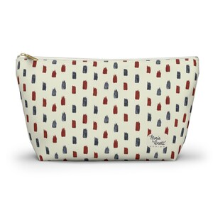 Astuccio portaoggetti con pennellate blu e rosse: The Pond Collection