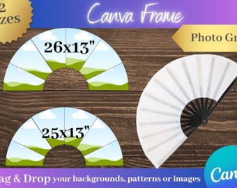 Plantillas de Canva para fans de Clack, cuadrícula de fotos conmemorativas (26x13", 25x13") (descarga digital)