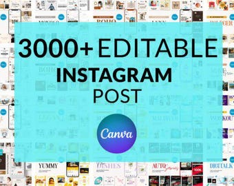 Paquete definitivo de plantillas de Canva para Instagram / Más de 3000 plantillas editables para creadores de contenido