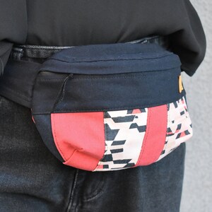 upcycled Fanny Pack, Small Hip Bag, One Of a Kind  Bum Bag, Sustainable Vibrant Belly Bag