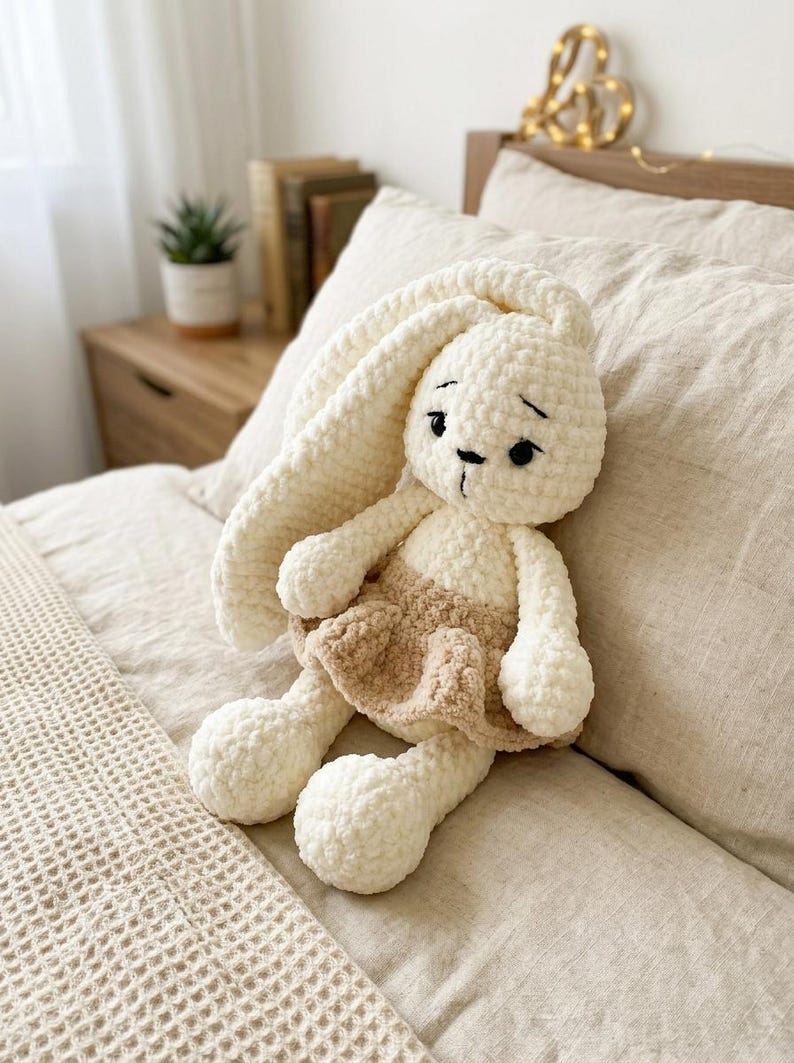 Bunny Crochet Pattern, Plush Rabbit Amigurumi Pattern PDF, Floppy Ear ...
