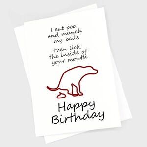 Rude Birthday Card, Funny Birthday Card, Offensive Dirty Inappropriate