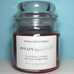 Funny Candle Label (x2) - Sweaty Bollocks, Rude Candle Sticker, Valentine&#39;s Day Candle, Funny Candle, Gift For Him