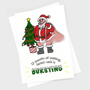 Rude Christmas Card, Funny Christmas Card, Offensive Dirty Inappropriate