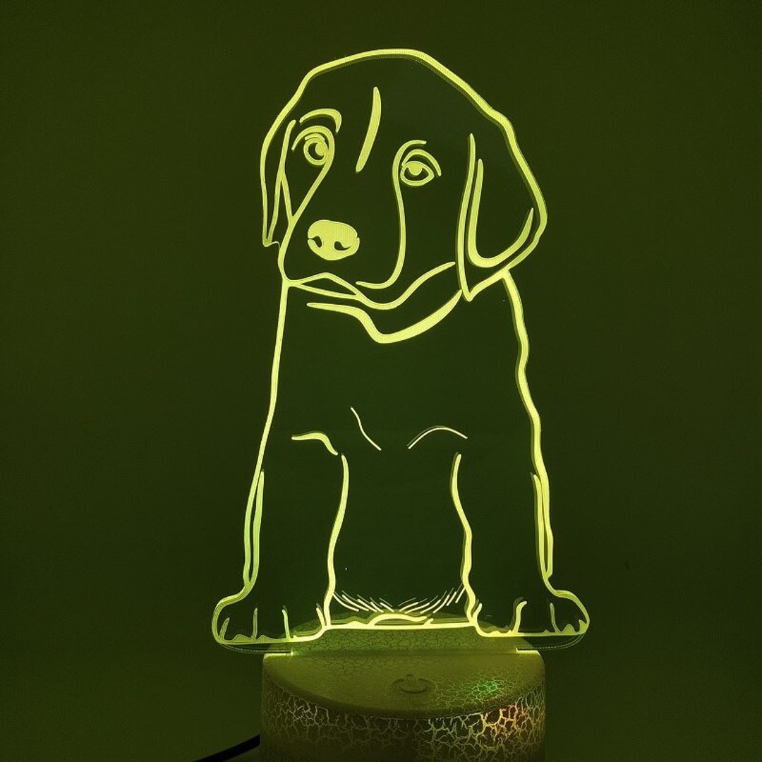 Labrador Puppy Small Dog Pet Owner Gift 3D LED Night Neon - Etsy Canada