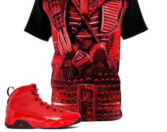 Shirt to Match Jordan 9 Chile Rot Sneaker Colorway The King Of Kings Design