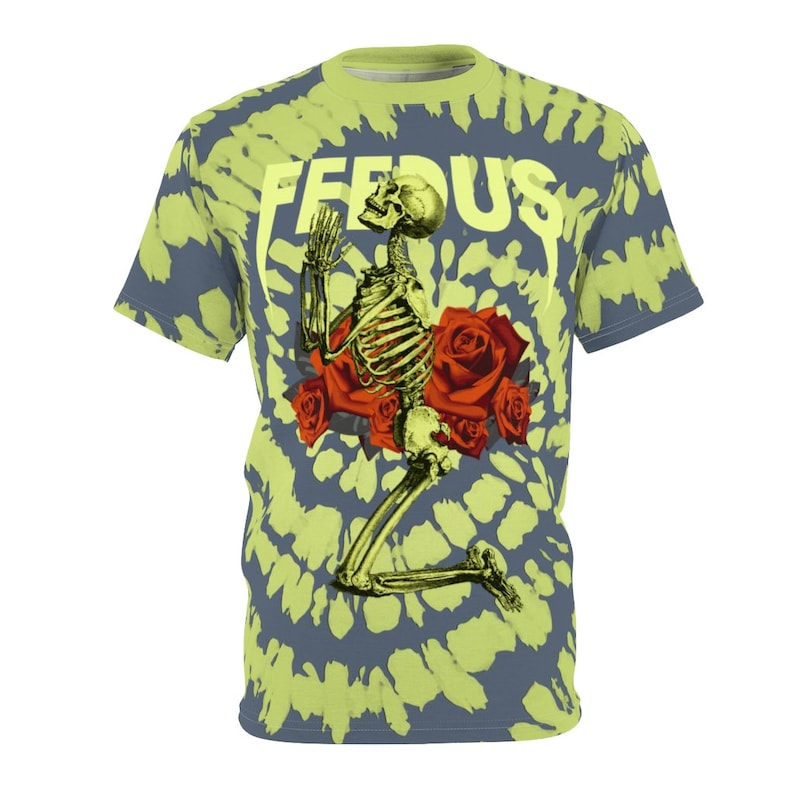 Shirt to Match Yeezy Boost 350 v2 SEFRYE Semi Frozen Yellow Sneaker Colorway FeedUs + Tie Dye Design image 2