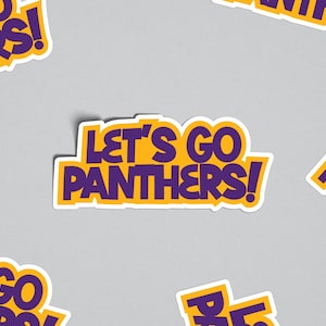 Sticker Let&#39;s Go Panthers: teamgeeststicker voor laptops, waterflessen en wedstrijddag