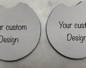 Your custom design for car coasters set of two