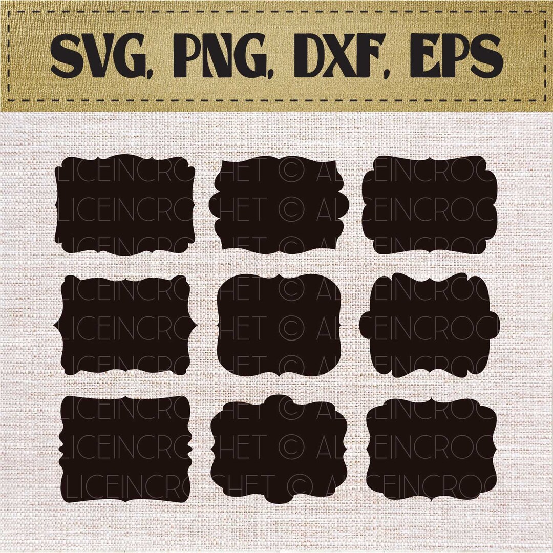 9 Chalkboard Labels Clip Art Svg Eps Png Dxf Instant Etsy