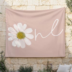 Wildflower 1st Birthday Backdrop | Girl Little Wildflower is One First Birthday Party Fabric Banner S235