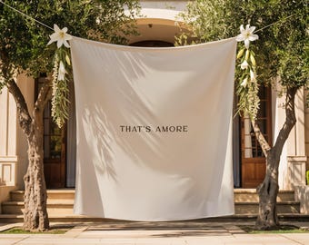 That's Amore Bridal Shower Backdrop | Italian Bridal Shower Fabric Banner Decor | Large Flag Sign S101