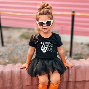 Bad Two the Bone Birthday Shirt | Pink Bad 2 the Bone Girl 2nd Birthday