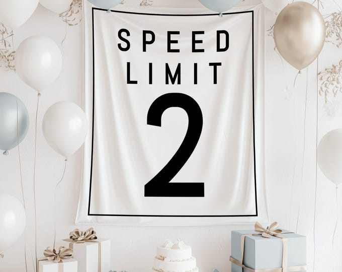 Speed Limit 2 Sign Template | TWO Fast Race Car Birthday Party Food ...
