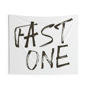 Fast ONE Birthday Backdrop | Fast One Banner | Race Car 1st Birthday Party Decor Wall Tapestry