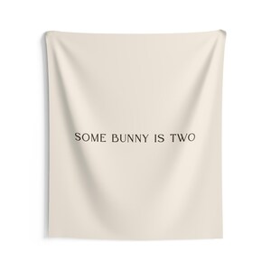 Some Bunny is Two Birthday Backdrop | Bunny 2nd Birthday Party Fabric ...