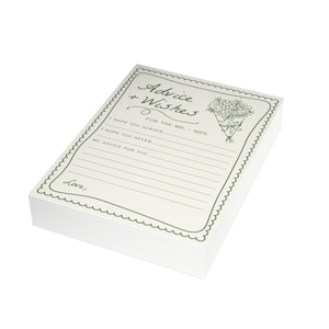 PRINTED + SHIPPED Advice & Wishes Card for Fresh off the Market Bridal Shower | Love in Bloom Wedding Shower Game S848 image 6