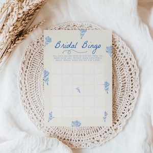 IMPRIMÉ + EXPÉDIÉ Carte de bingo pour la douche nuptiale pour une douche nuptiale fraîchement sortie du marché | Jeu de douche de mariage Love in Bloom S748