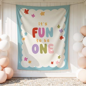 it's fun to be one birthday banner