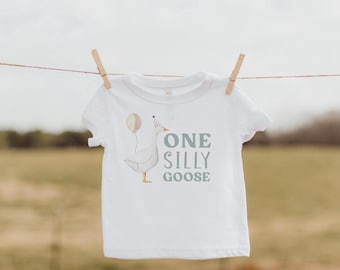 One Silly Goose 1st Birthday Shirt | Boy Silly Goose 1st Birthday Outfit | Goose 1st Birthday Matching Shirt S715