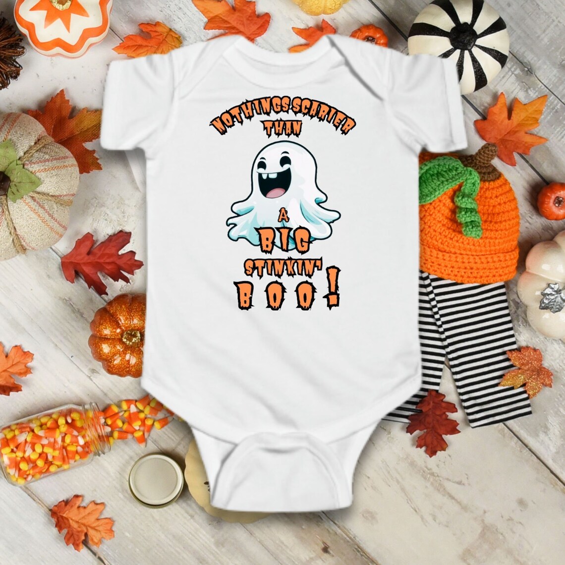 Infant Halloween Onesie Baby Ghost Costume Funny Baby Etsy