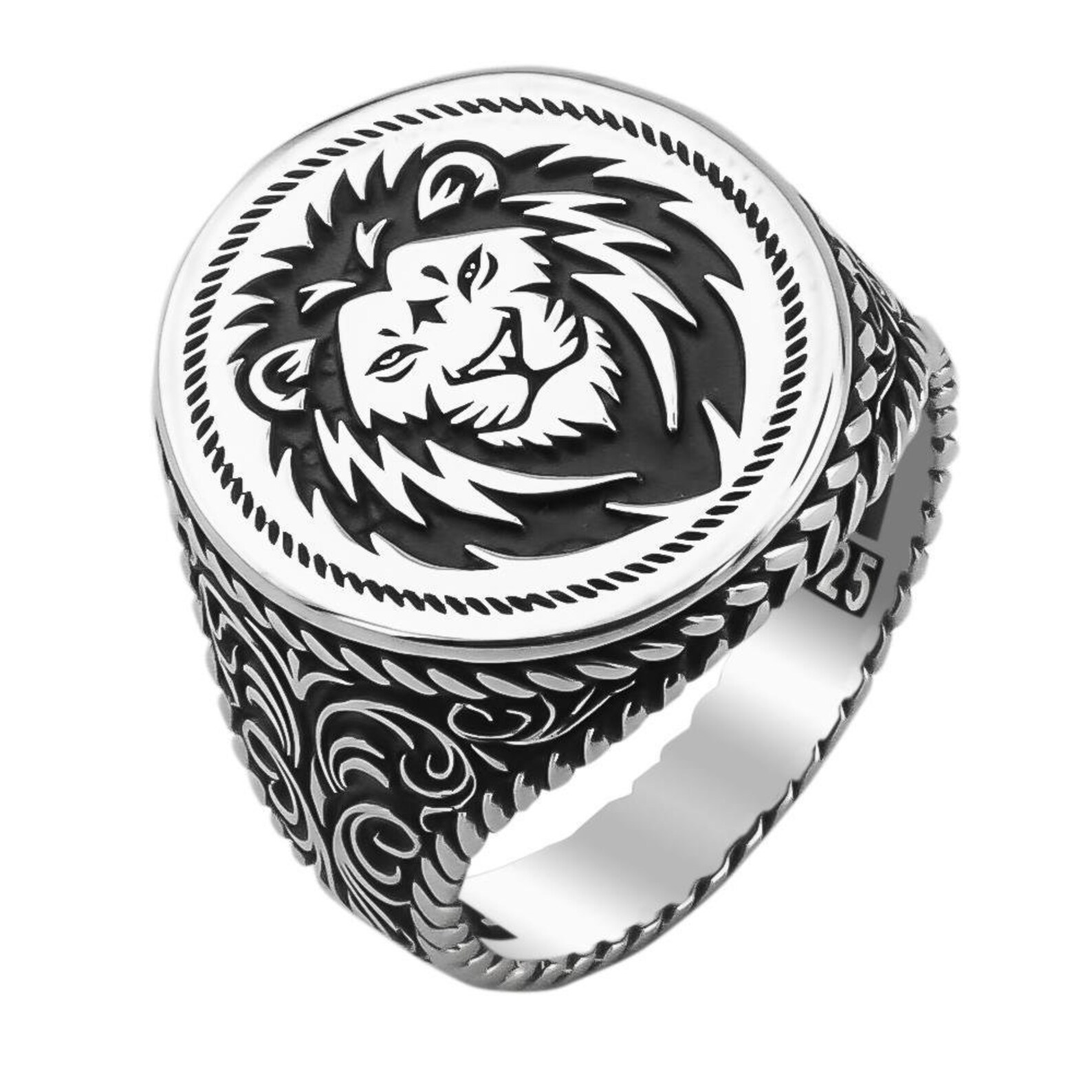 Lion Ring Men Masculine Rings for Men Lion Head Shaped Etsy