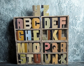 Custom Cut Book Letters: Vintage Monogram Decor (7.5 x 5.5 inches)