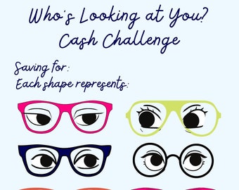 Eyeglasses Savings Challenge Printable | Budgeting Tracker (PDF Digital Download)