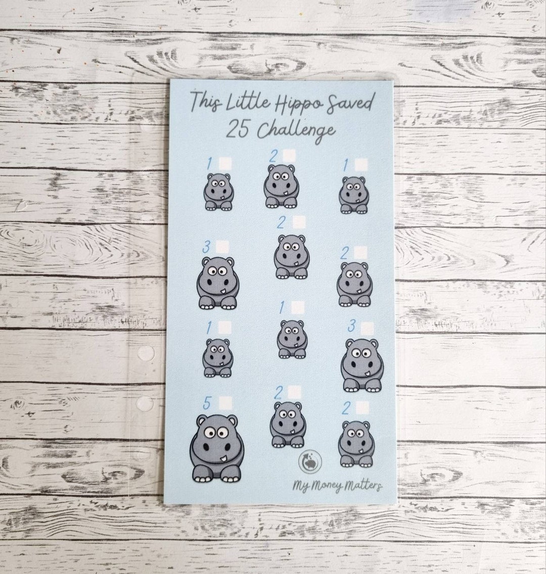 This LITTLE HIPPO Saved 25 Kids Cash Savings Money Etsy
