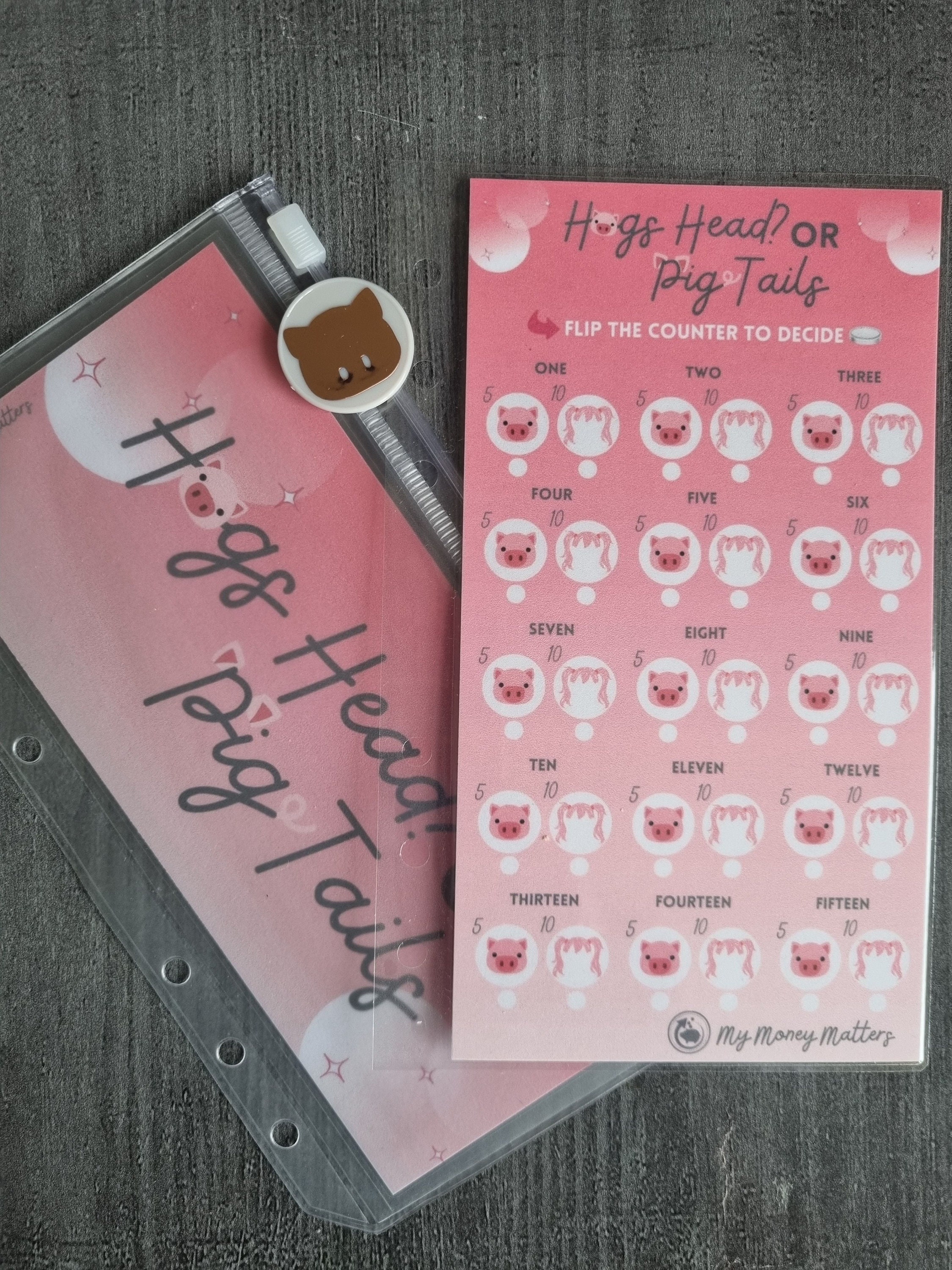 Hogs HEAD or PIG TAILS Heads or Tails? | Cash Savings Money Challenge | Tracker | My Money Matters | Cash Stuffing | Budgeting | A6 Binder