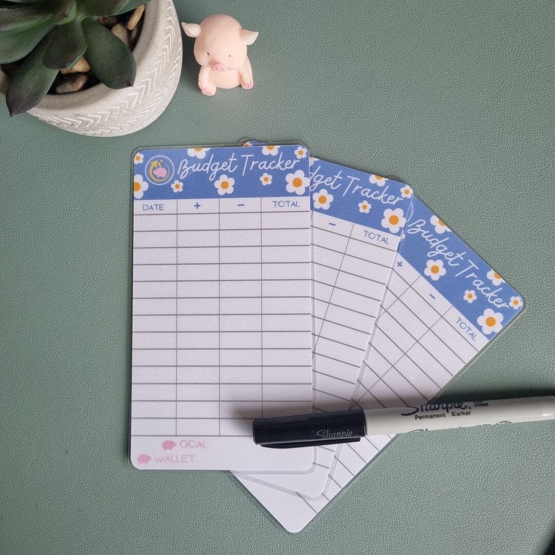 Set of 3x BUDGET TRACKERS Daisy Design Cash Savings Money Challenge ...