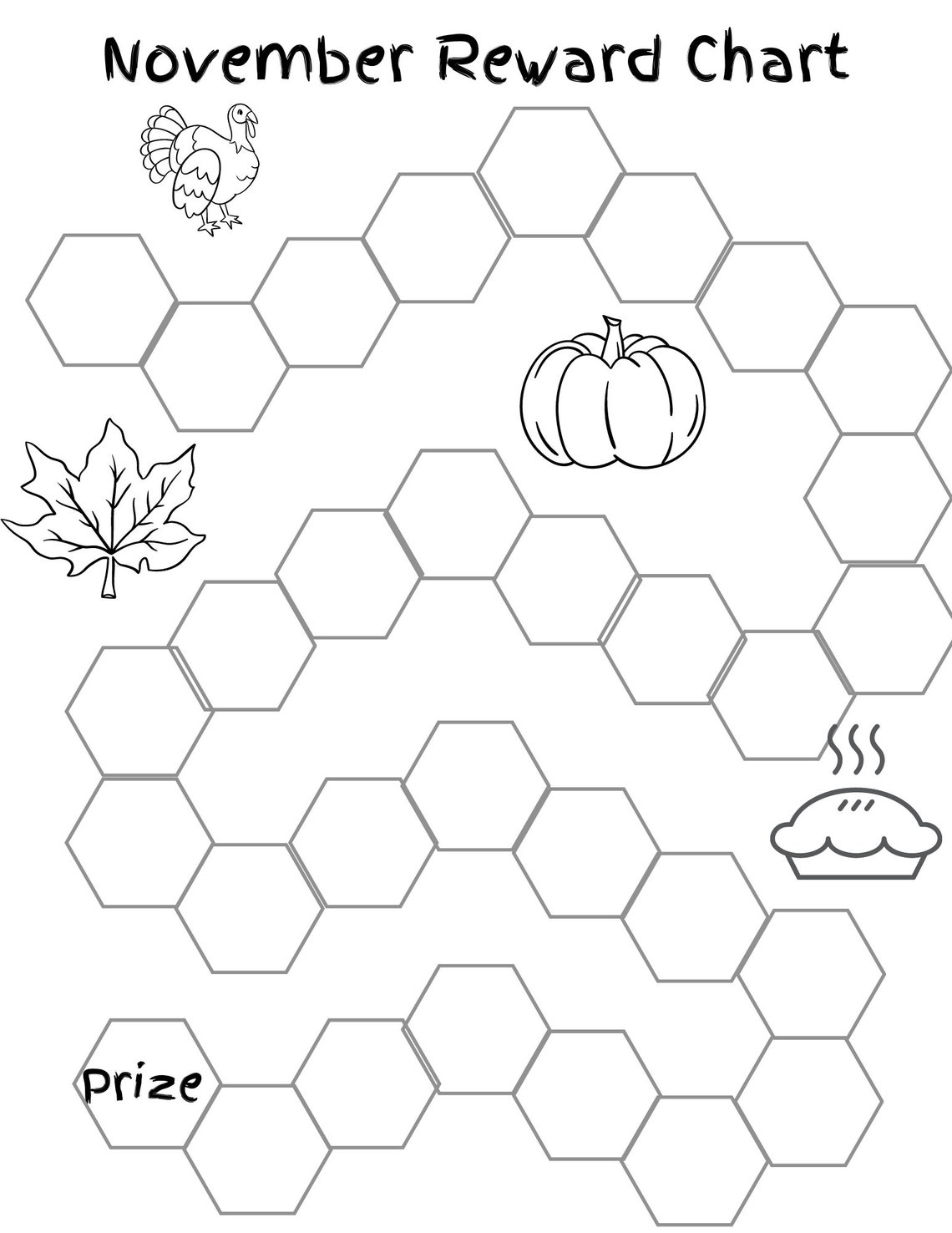 Reusable Reward/sticker Behavior Chart/ October Chart/ Etsy