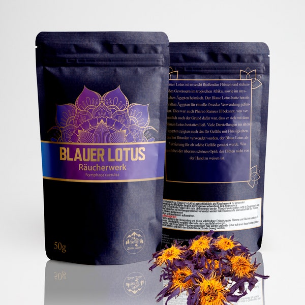 Blauer Lotus Blüten | 50 Gramm | Nymphaea caerulea | Blume der Erleuchtung | Premiumqualität
