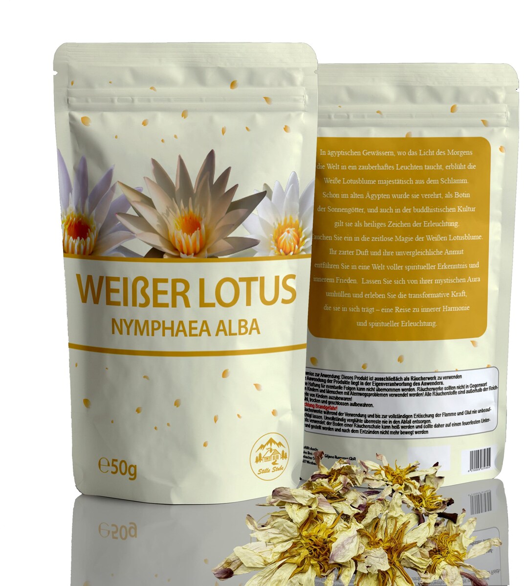 White Lotus Flowers | 25 Grams | Nymphaea Alba | Flower of Purity