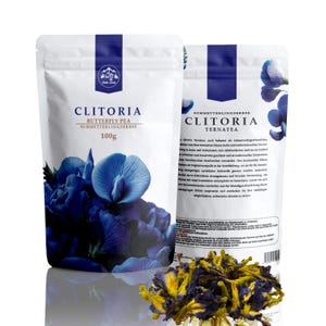 Anchan Fjärilsärta | Blått te | Fjärilsärta 100g | Premiumkvalitet | Naturlig