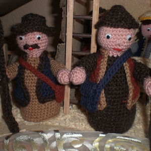 PDF crochet pattern nativity figures shepherds Christmas crib