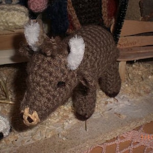 PDF Crochet Pattern Ox Nativity Figures Christmas Nativity
