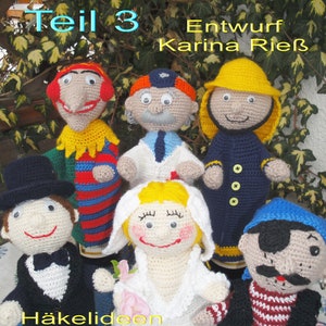 PDF Hand Puppets 3 Crochet Pattern Crochet Instructions
