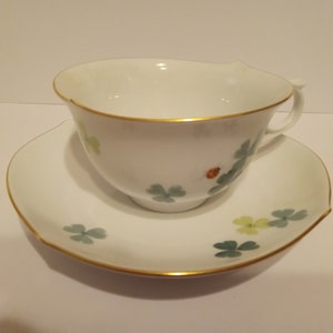 Vintage Meissen porcelain cup and saucer