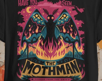 Mothman Shirt Cryptid Shirt Paranormal Tee Black Bridge Shirt Creepy Creature Shirt Gift For Cryptid Fan Unisex Ladies Long Sleeve Hoodie
