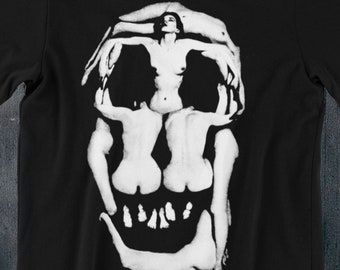 Salvador Dali Skull T-shirt | Surrealist Goth Tee | Gothic Tshirt | Skull Painting Top | Gildan Artist Shirt | Unique Surreal Apparel