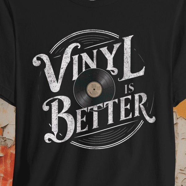 Vintage Vinyl Tee | Bella + Canvas Unisex T-shirt | Retro Record Shirt | Music Lover Gift | Audiophile Apparel