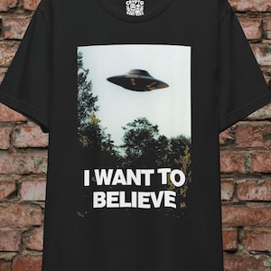 I Want to Believe Shirt Black UFO T-Shirt Hoodie Ladies X Files Shirt Alien Tee X-Files Poster Sweatshirt Hoodie Kids Tee Scully Mulder