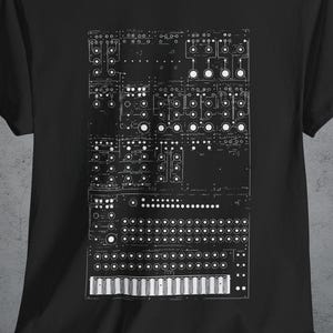Modular Synthesizer T-shirt Synth Tee Electronic Drum Machine Top Buchla Eurorack Shirt Audio DJ Gift Unisex Ladies Long Sleeve Sweatshirt