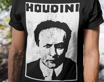 Harry Houdini Punk Shirt | Goth Tee | Magician Punk Rock Top | Escape Artist T-Shirt | Alternative Gothic Clothing | Magic Fan Apparel