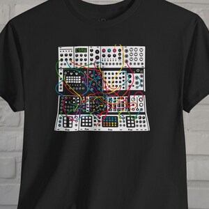 Modular Synth T-Shirt Lord Forgive Me For My Synths Analog Keyboard Tee Black Music Gear Style Producer Shirt Gift For Him
